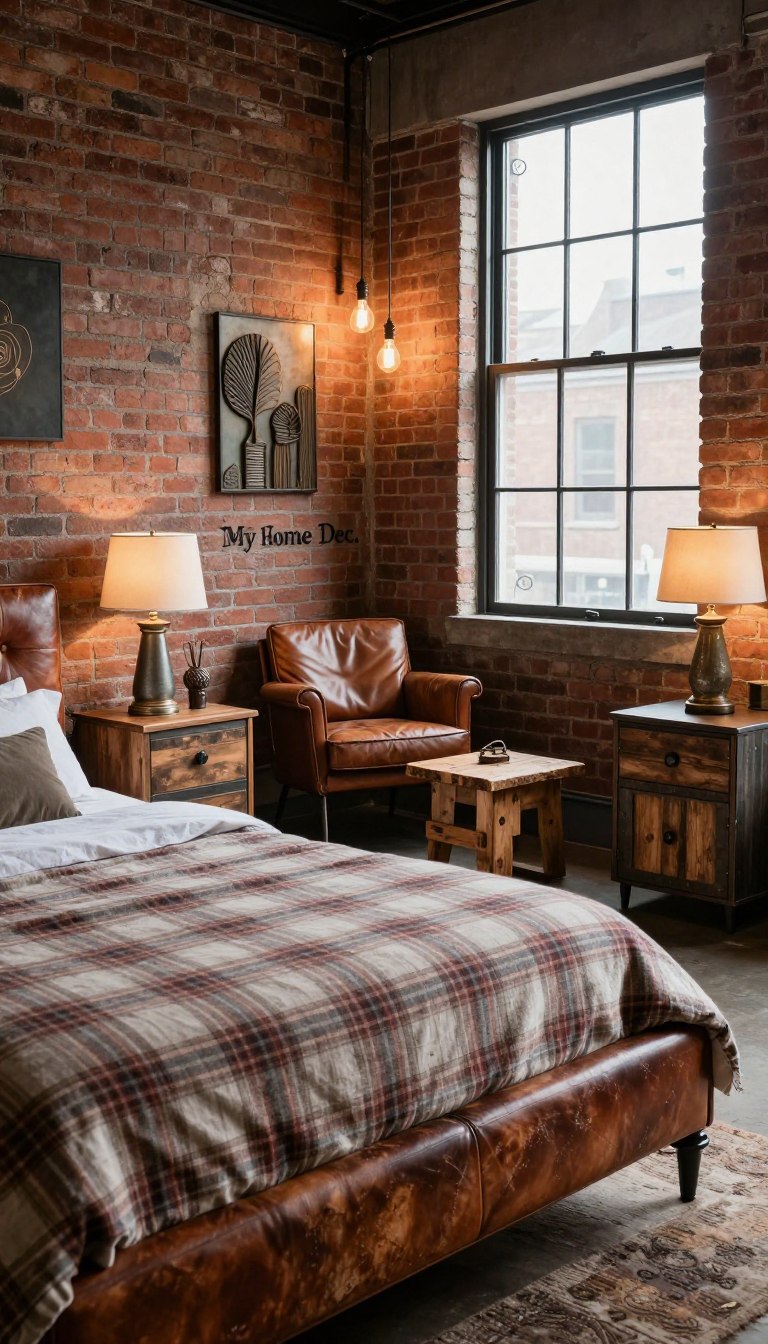 Industrial Chic Loft Bedroom Ideas with Urban Comfort | My Home Dec