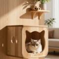 Cozy & Modern Wooden Wall Cat Bed for Space-Saving Homes